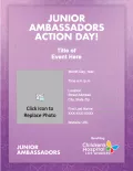 Cover of CHLA's Junior Ambassadors Action Day PowerPoint slide