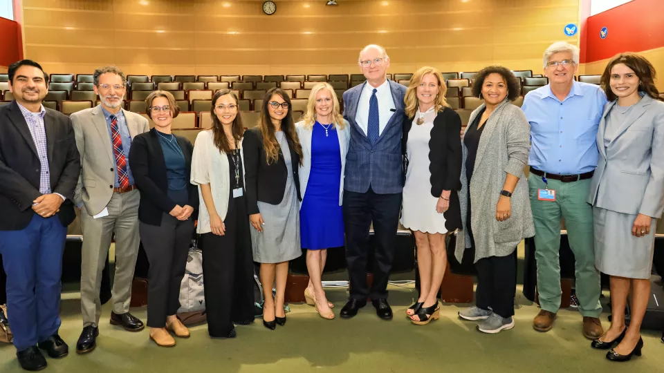 Researchers from the Saban Research Institute pose for a group photo at the 2023 Saban Research Institute Symposium