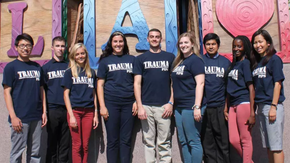 Group of interns from the Pediatric Injury Prevention Scholars Program at Children's Hospital Los Angeles