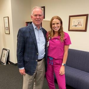 Sarah and Dr. Starnes standing side by side