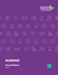 Colorful cover of Children's Hospital Los Angeles Nursing Report Annual Report FY24