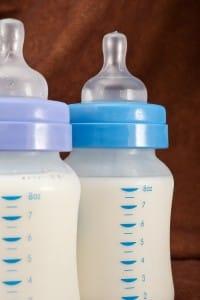 breast milk in bottles